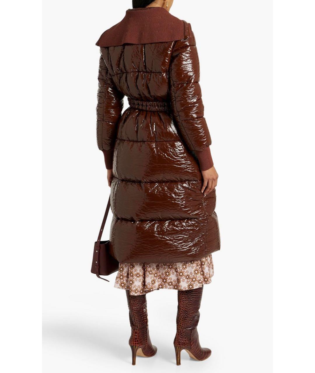 ZIMMERMANN Коричневый полиэстеровый пуховик, фото 3