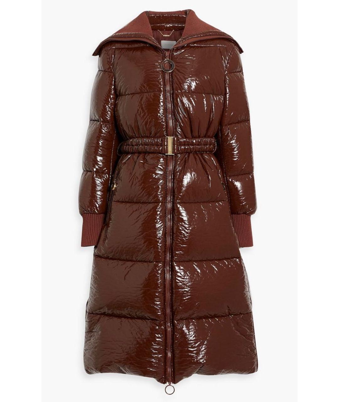 ZIMMERMANN Коричневый полиэстеровый пуховик, фото 4