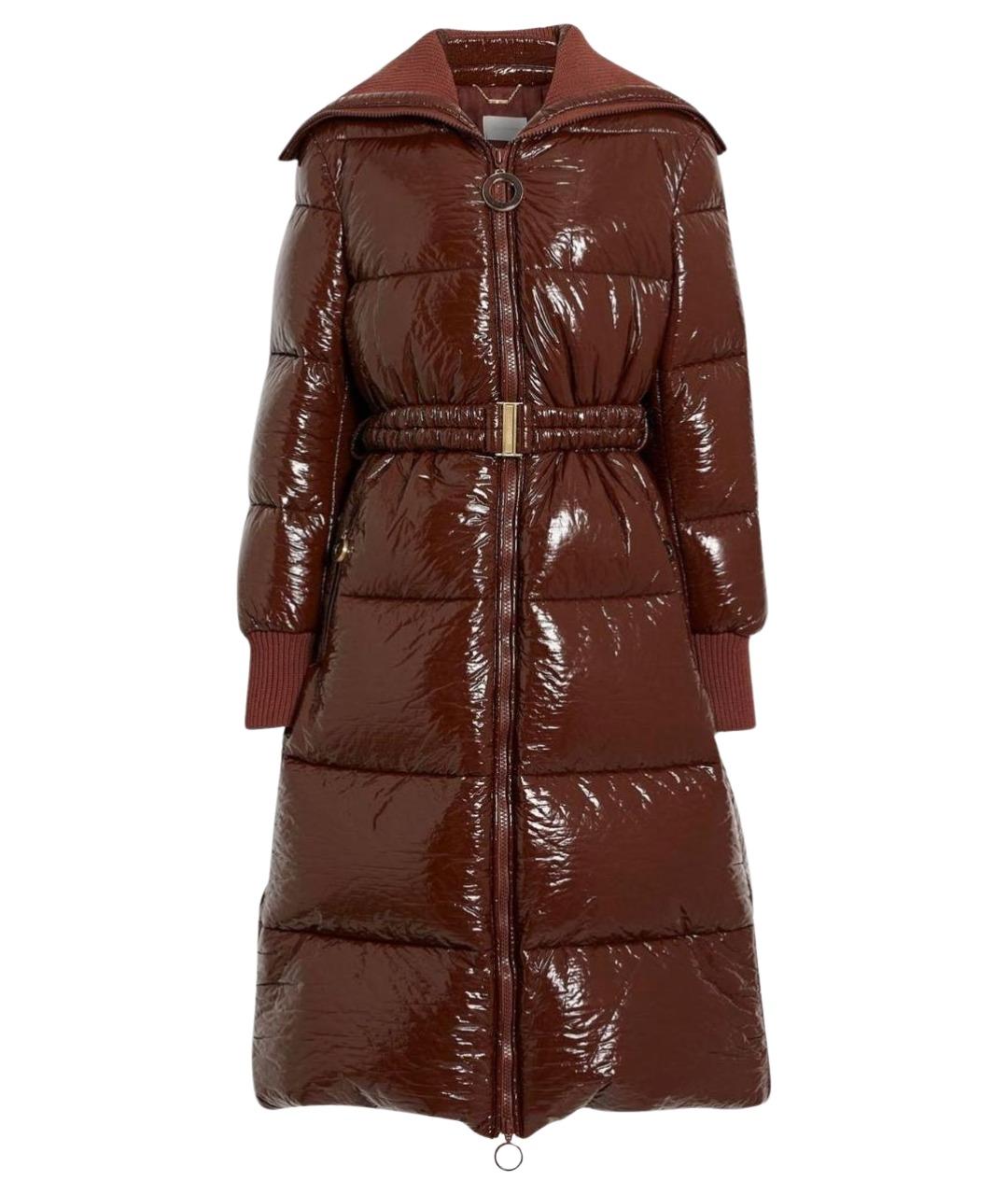 ZIMMERMANN Коричневый полиэстеровый пуховик, фото 1