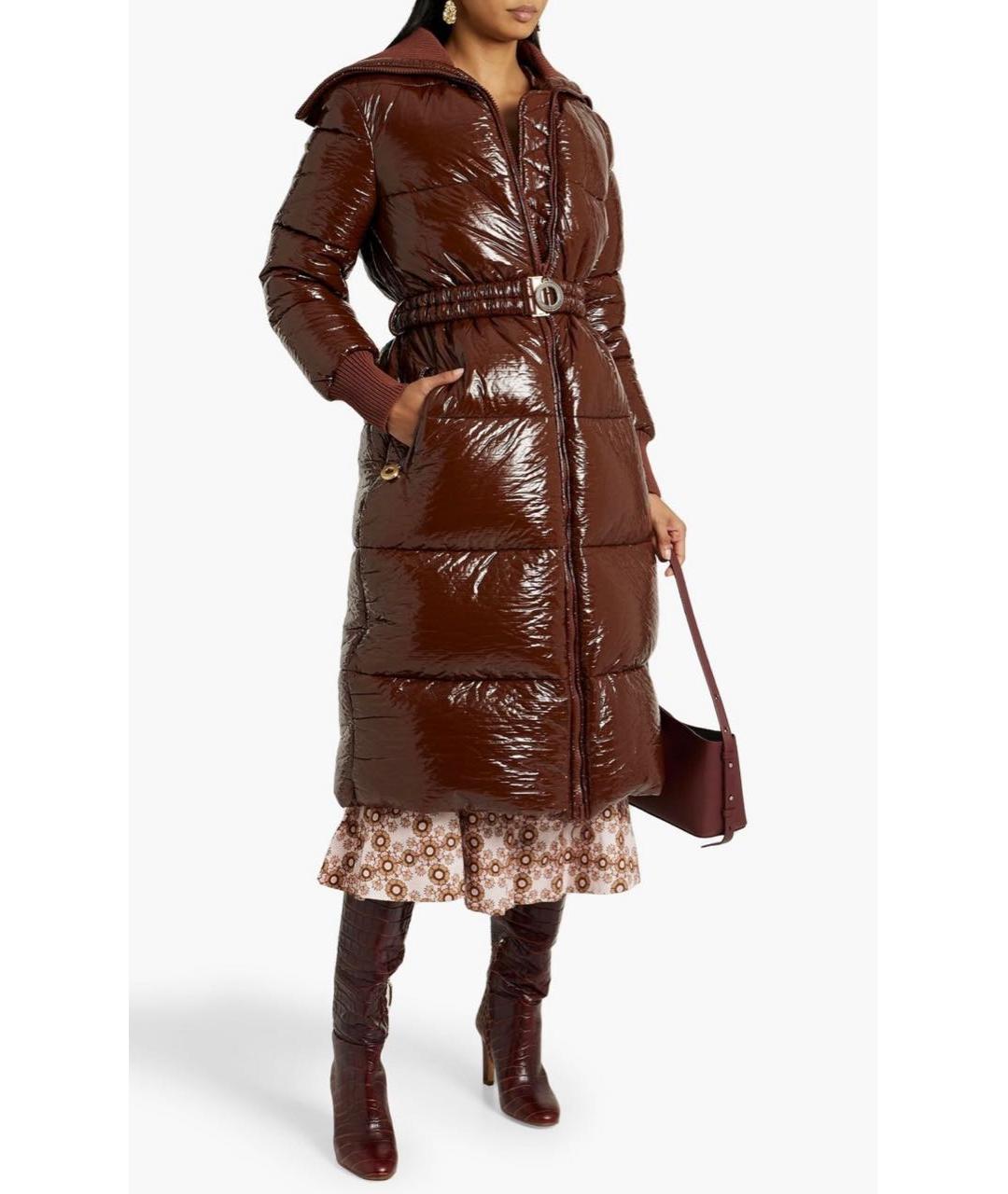 ZIMMERMANN Коричневый полиэстеровый пуховик, фото 2