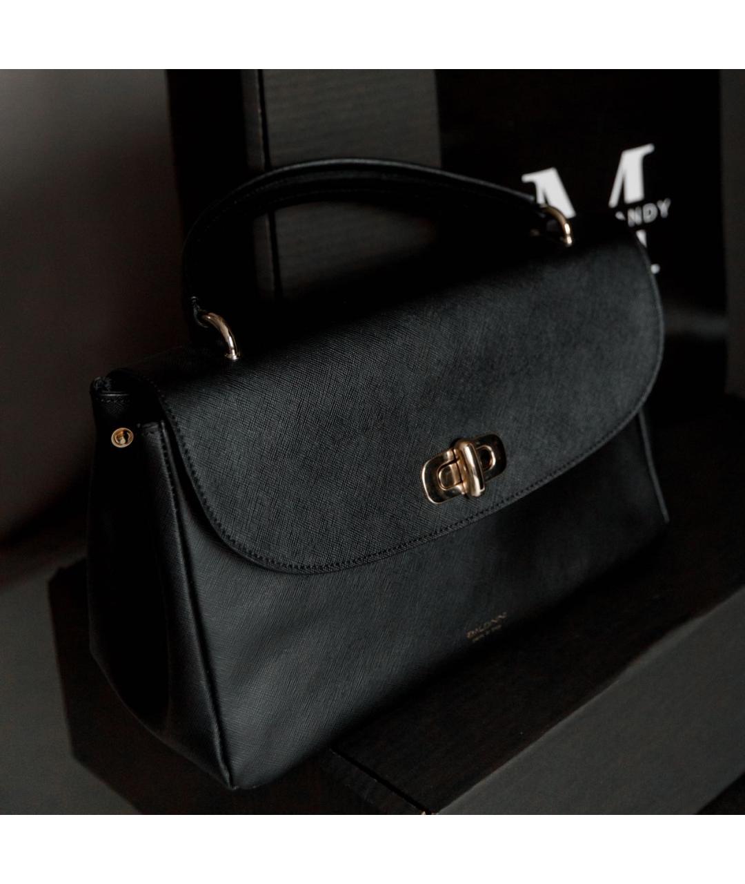 BALDININI Черная кожаная сумка через плечо, фото 2