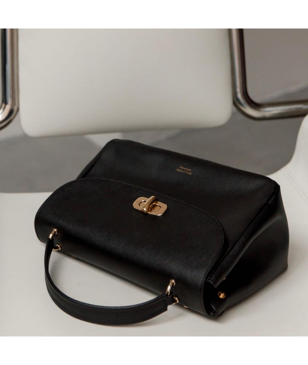 BALDININI Черная кожаная сумка через плечо, фото 3