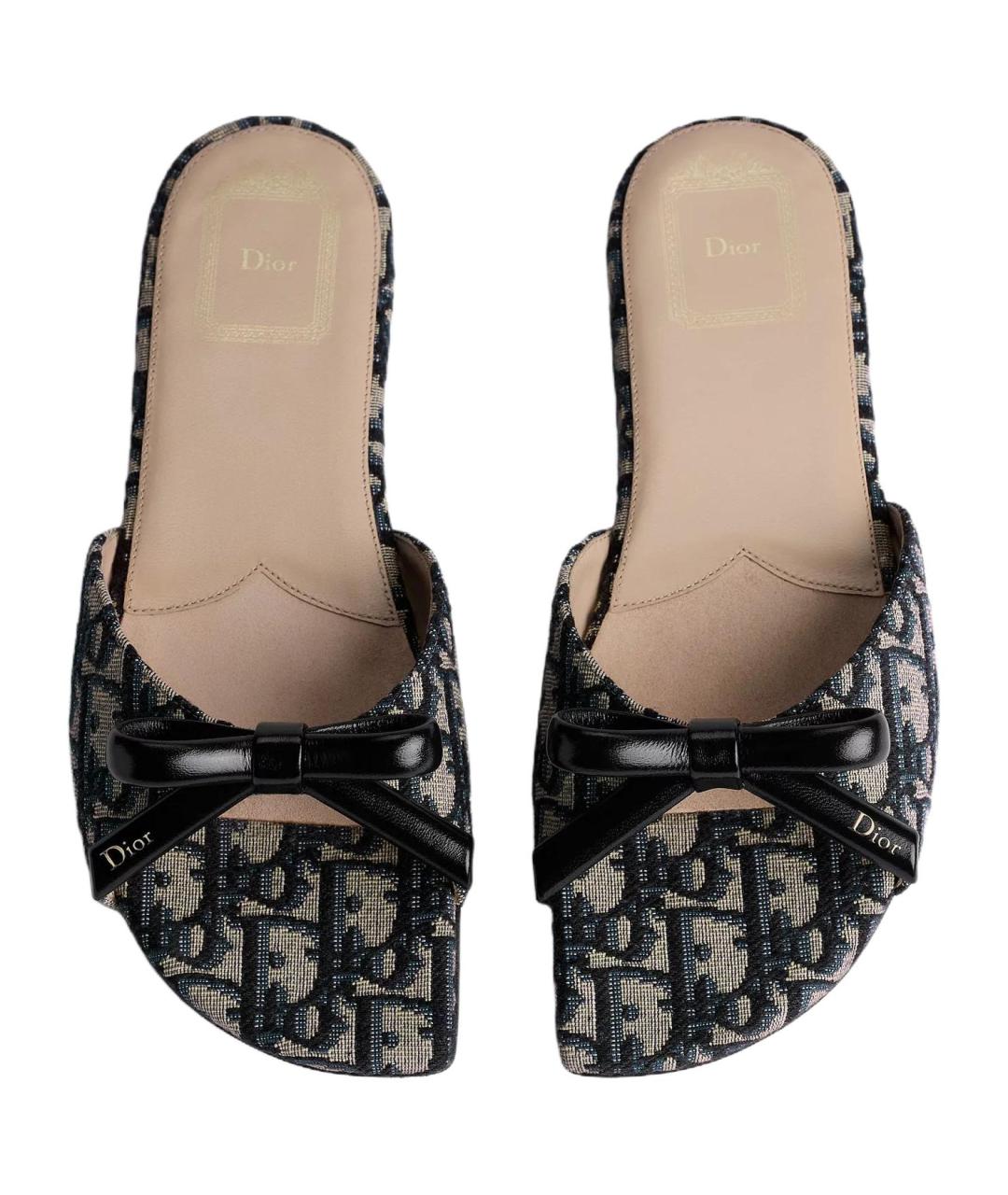 CHRISTIAN DIOR Синие шлепанцы, фото 4