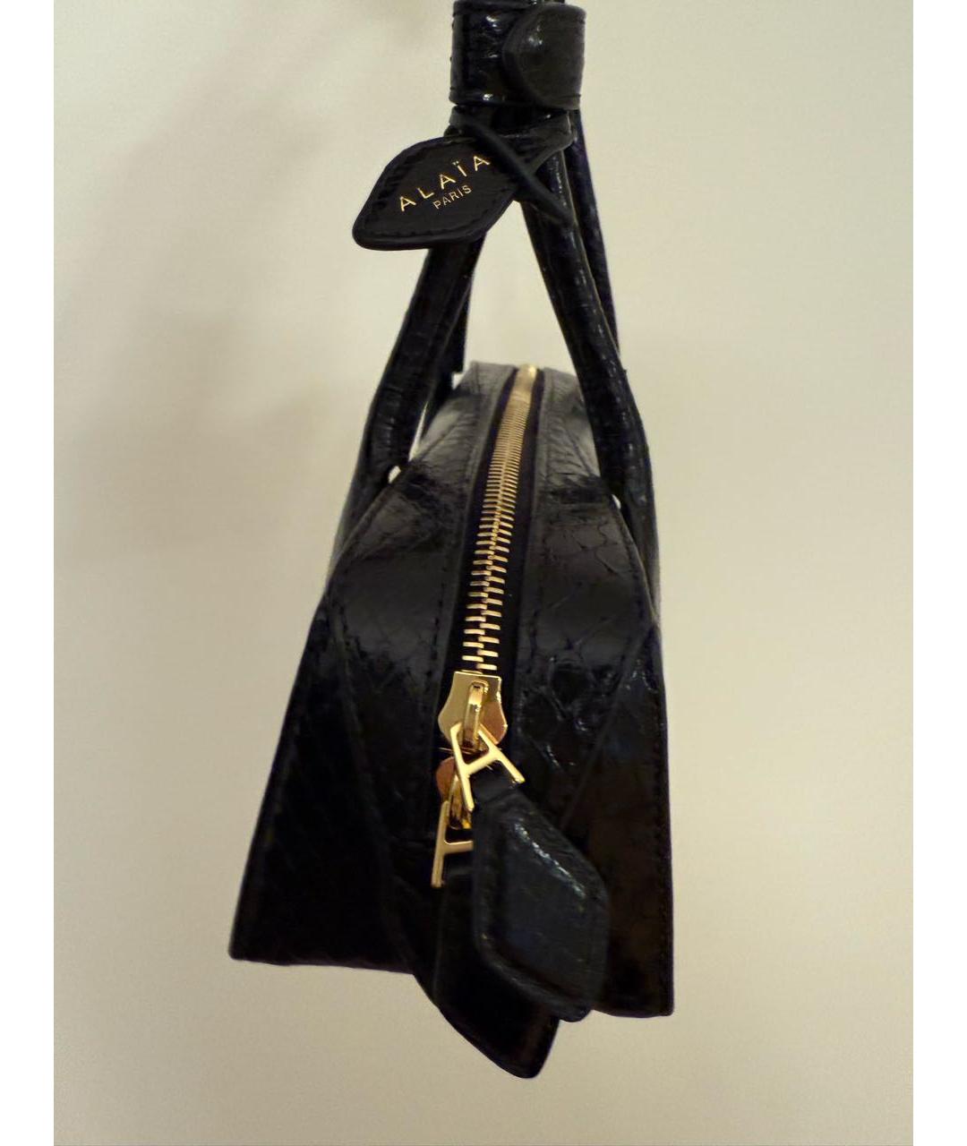 ALAIA Черная кожаная сумка через плечо, фото 2
