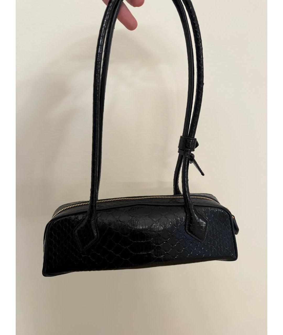 ALAIA Черная кожаная сумка через плечо, фото 3