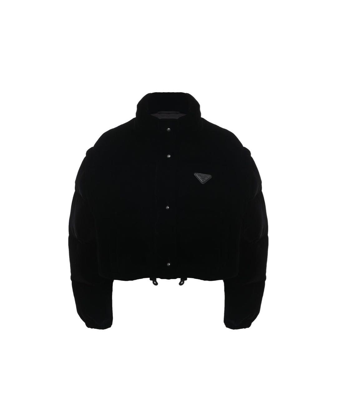 PRADA Черный велюровый пуховик, фото 6