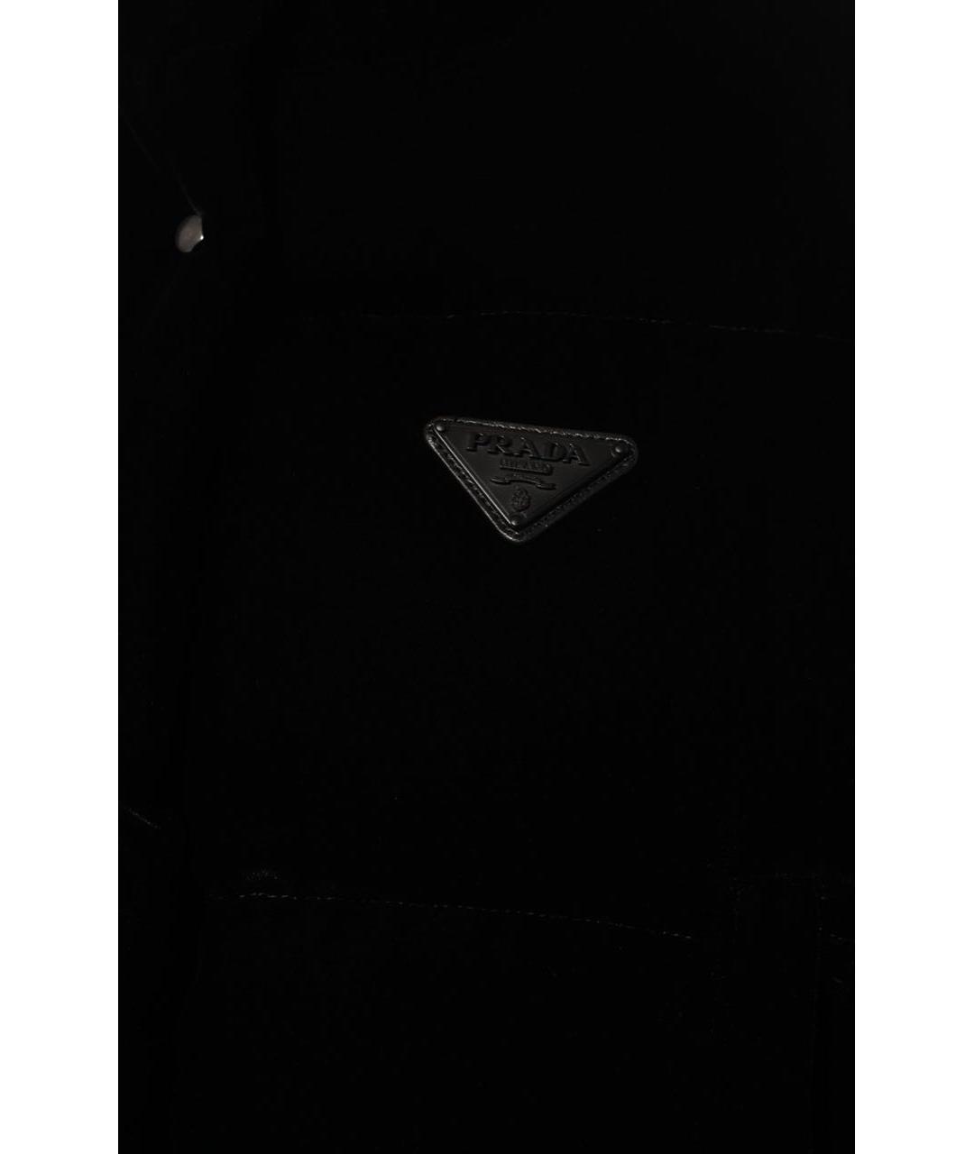 PRADA Черный велюровый пуховик, фото 2