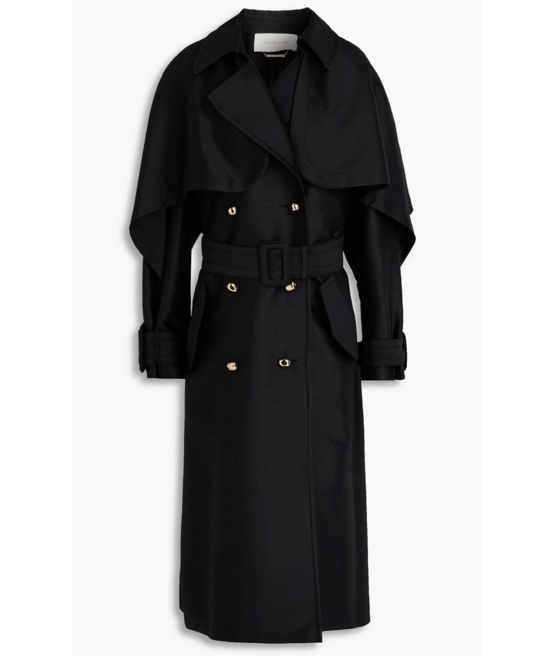 ZIMMERMANN Черный шерстяной тренч/плащ, фото 4