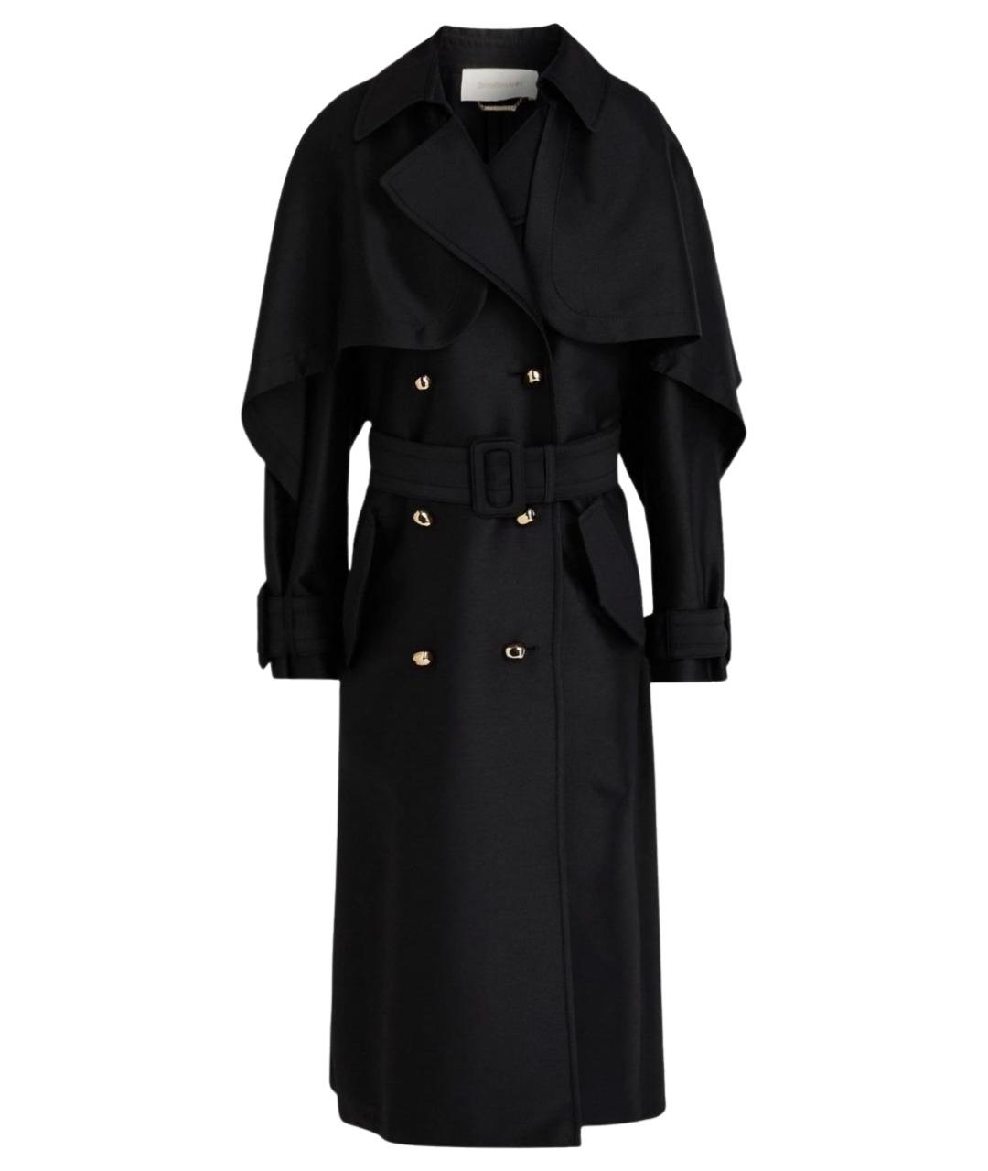 ZIMMERMANN Черный шерстяной тренч/плащ, фото 1