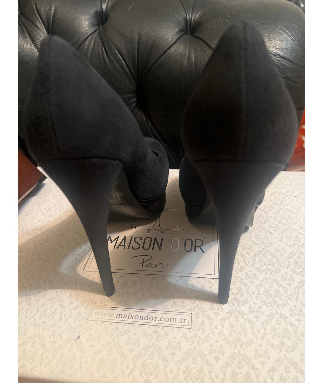 SAINT LAURENT Черные замшевые туфли, фото 4