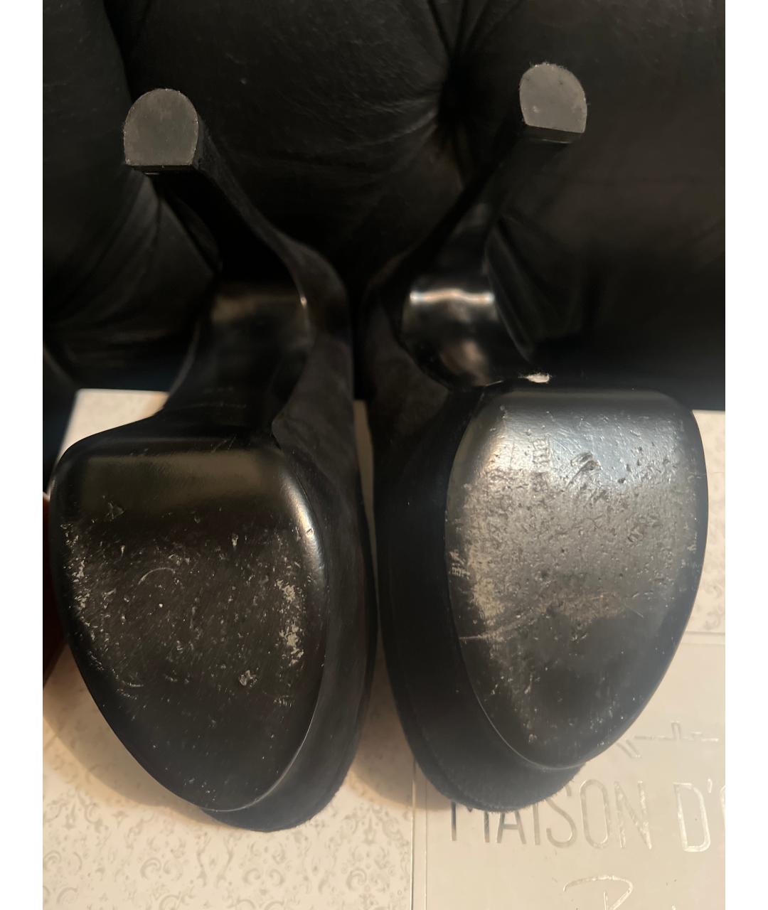 SAINT LAURENT Черные замшевые туфли, фото 5
