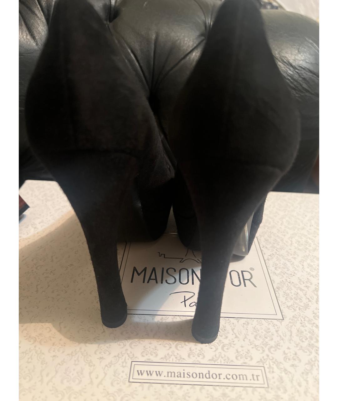 SAINT LAURENT Черные замшевые туфли, фото 4