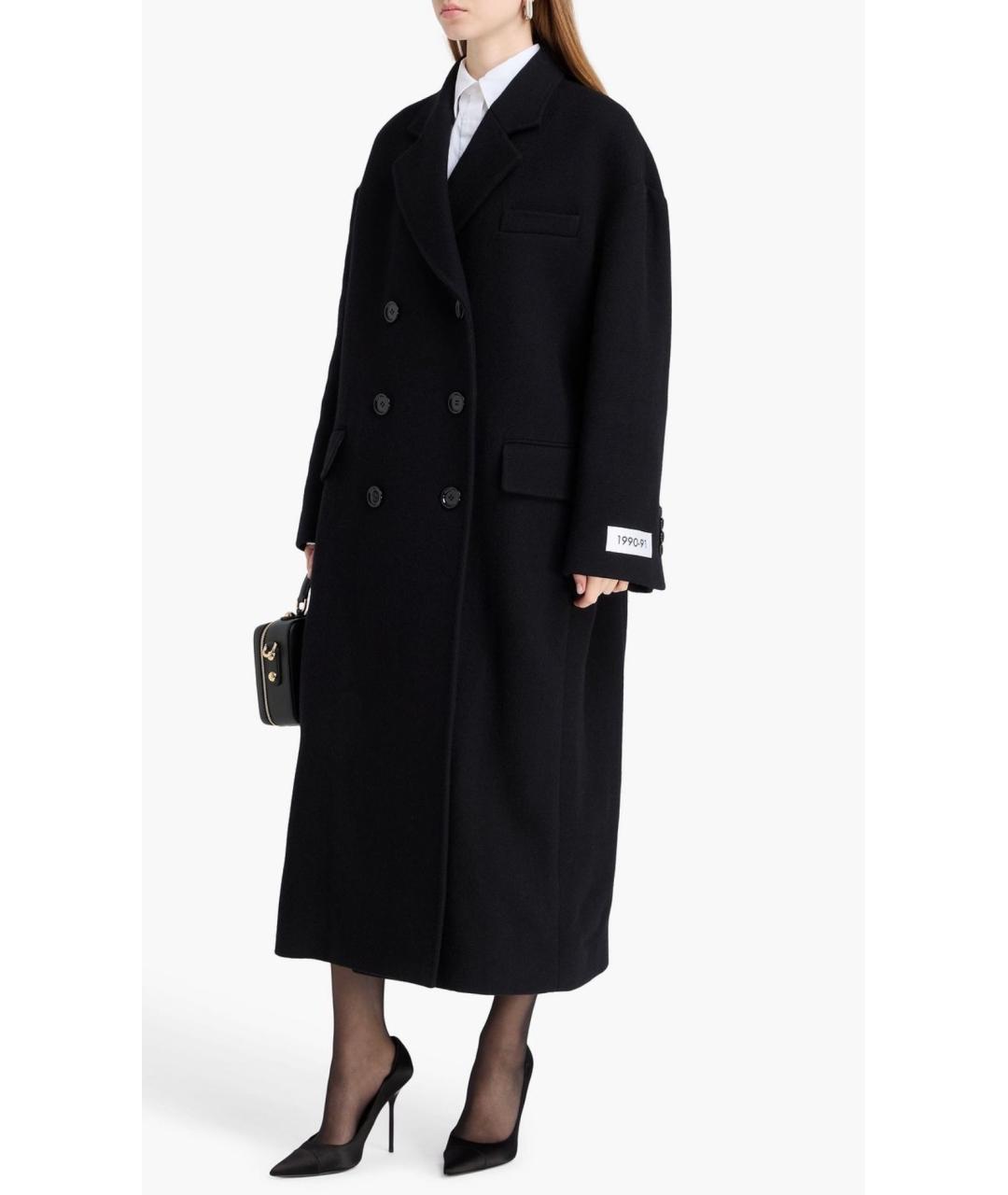 DOLCE&GABBANA Черное шерстяное пальто, фото 2