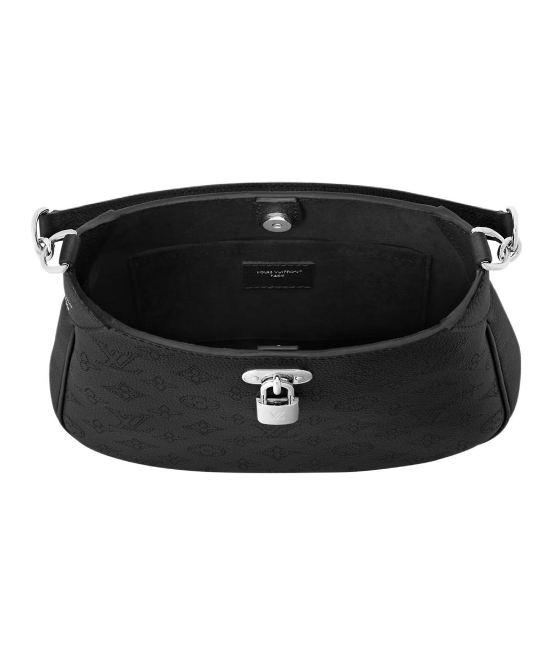 LOUIS VUITTON Черная кожаная сумка через плечо, фото 5