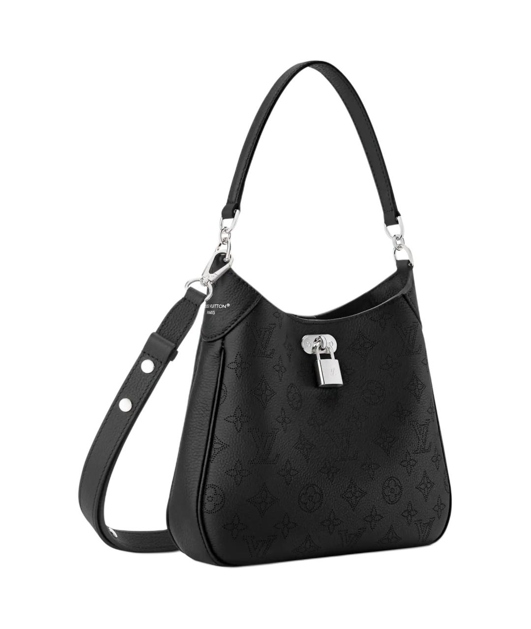 LOUIS VUITTON Черная кожаная сумка через плечо, фото 3