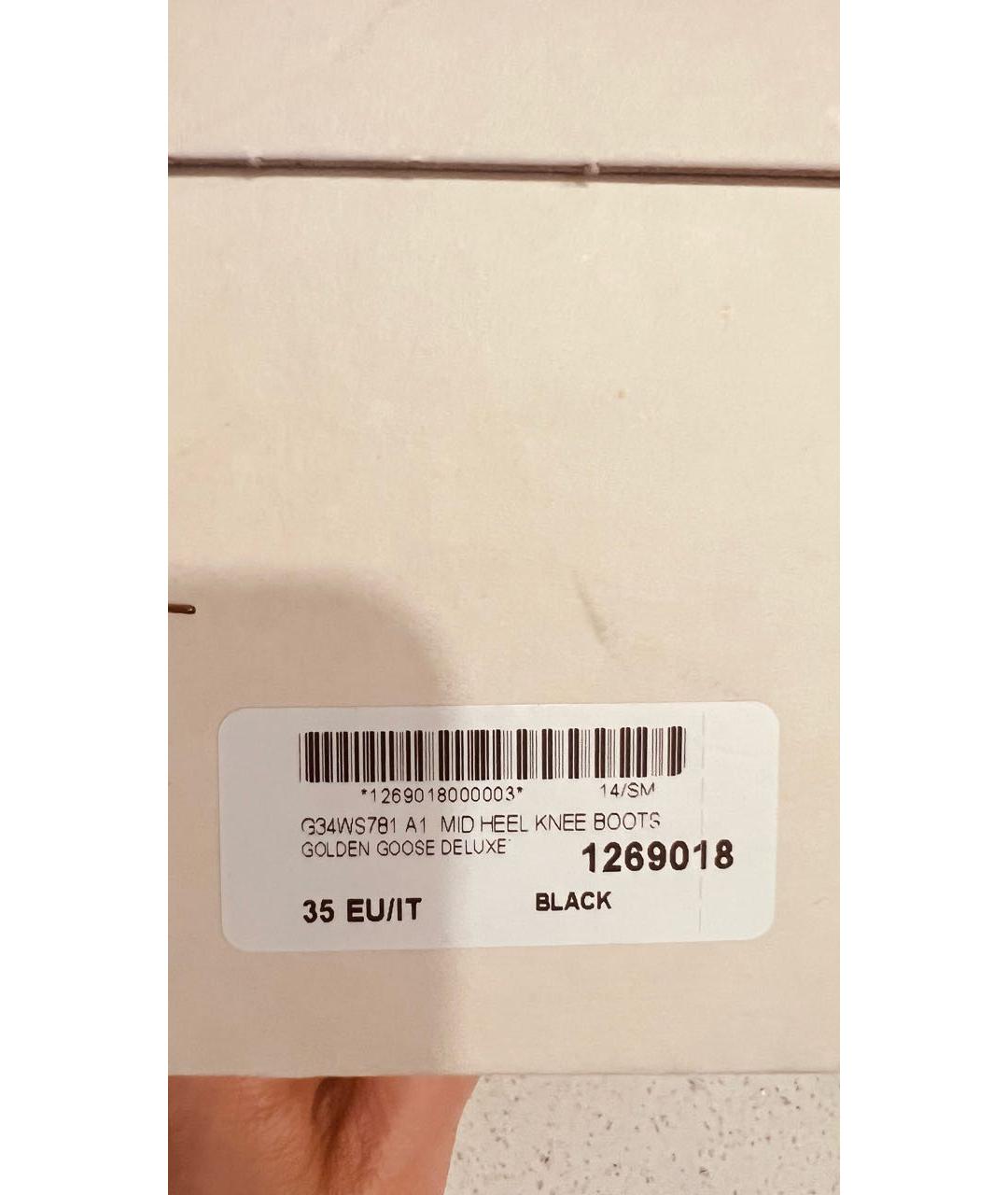 GOLDEN GOOSE DELUXE BRAND Черные кожаные полусапоги, фото 5