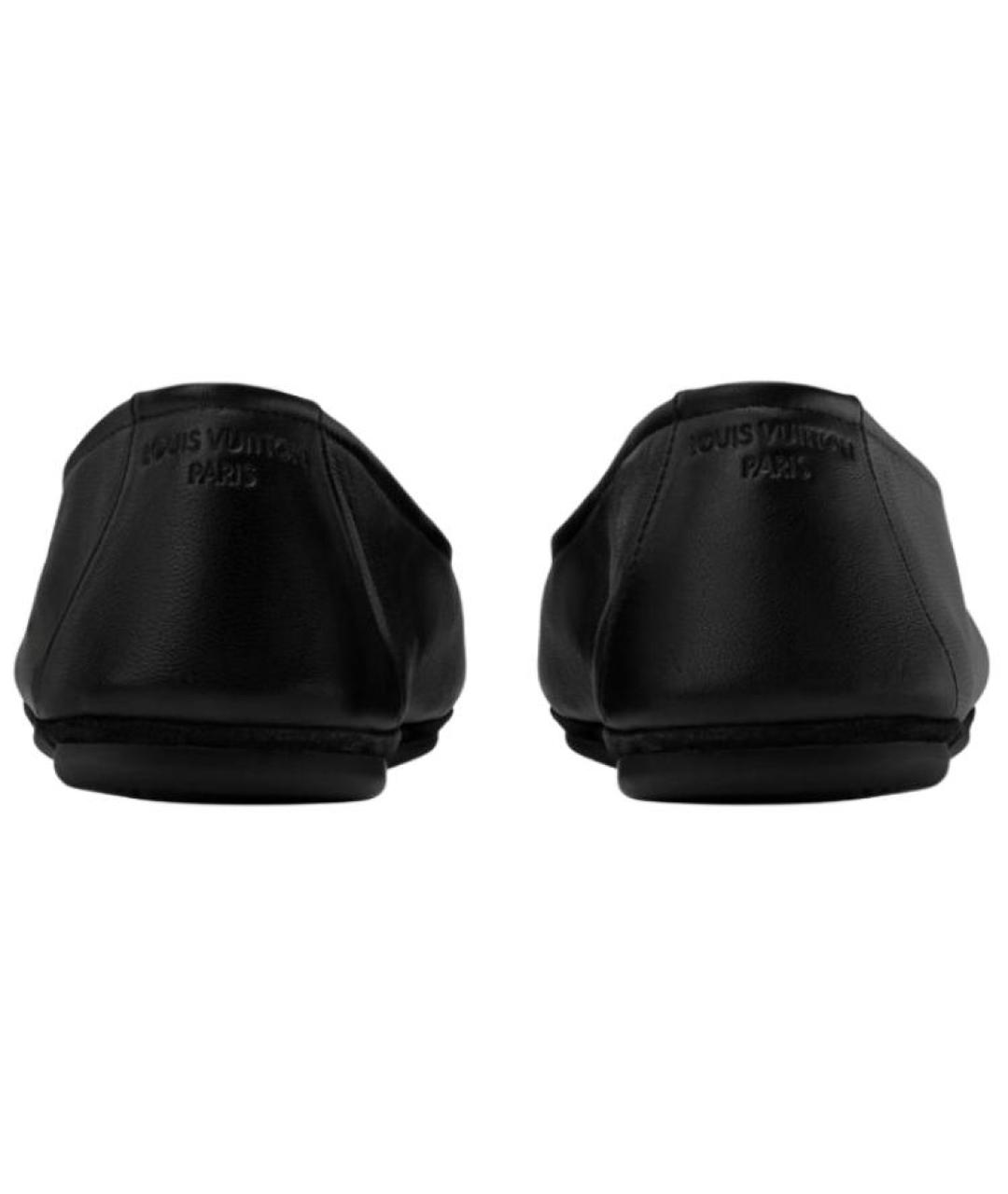LOUIS VUITTON Черные кожаные лоферы, фото 5