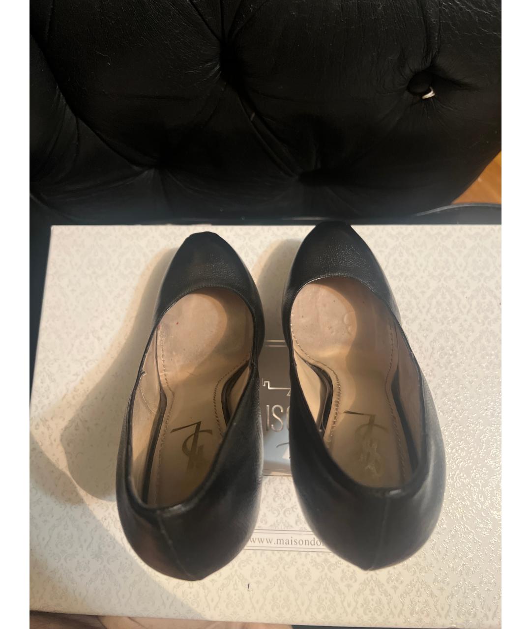 SAINT LAURENT Черные кожаные туфли, фото 3