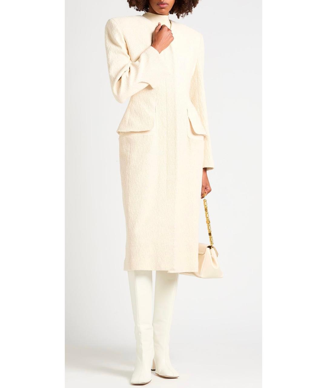 JACQUEMUS Бежевое хлопковое пальто, фото 4