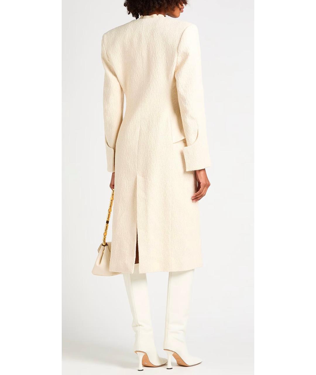 JACQUEMUS Бежевое хлопковое пальто, фото 5