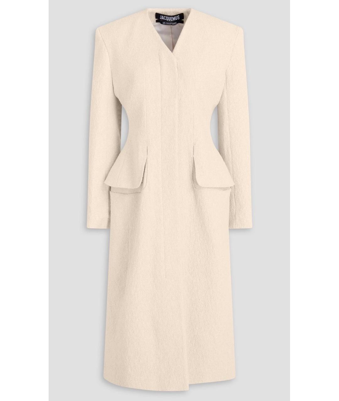 JACQUEMUS Бежевое хлопковое пальто, фото 7