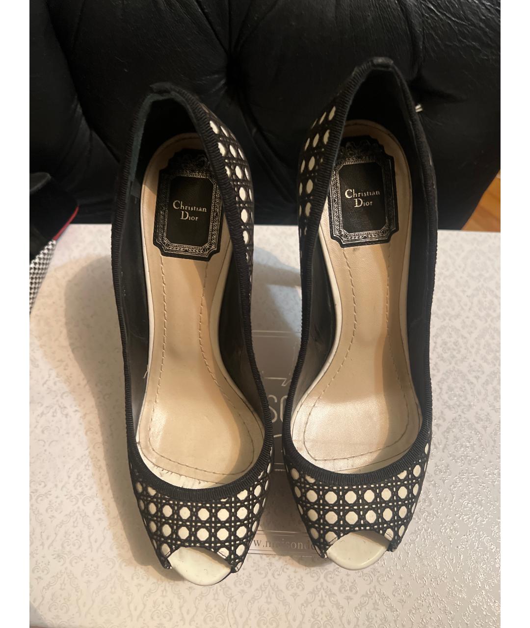 CHRISTIAN DIOR Черные текстильные туфли, фото 2