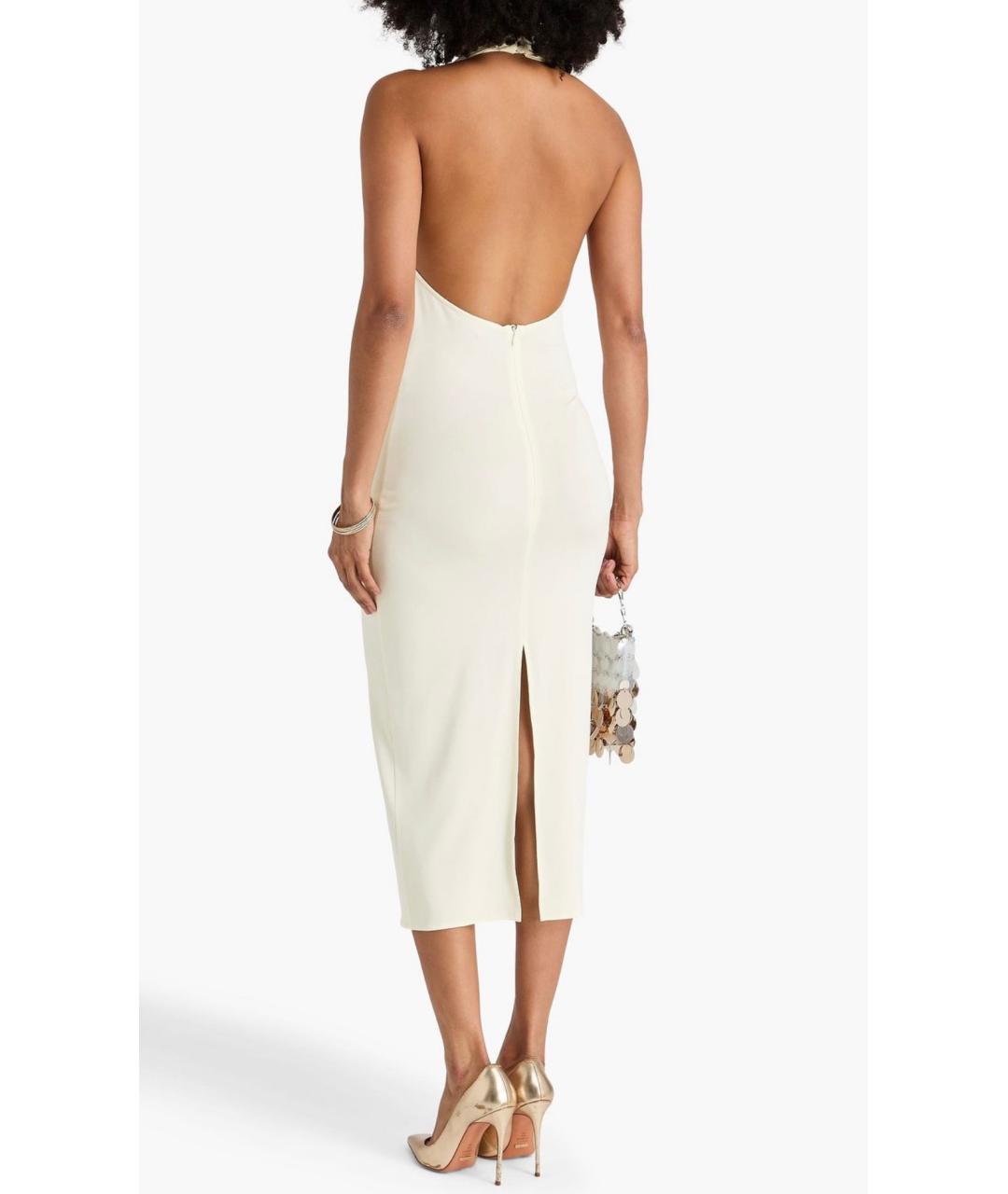 MAGDA BUTRYM Бежевое вискозное коктейльное платье, фото 3