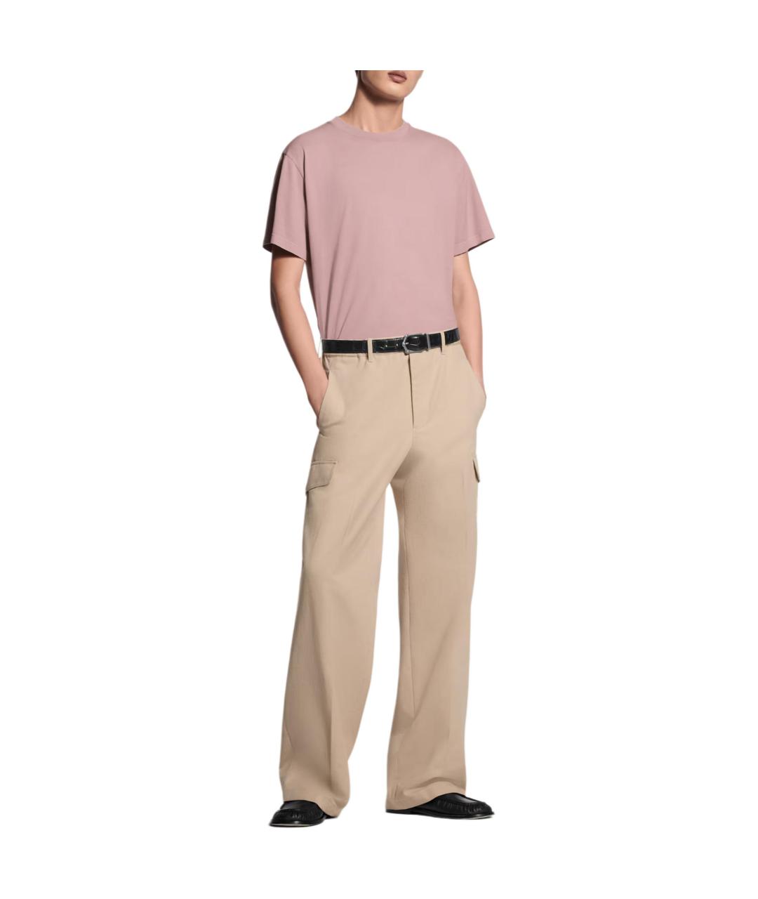 LOUIS VUITTON Розовая хлопковая футболка, фото 5