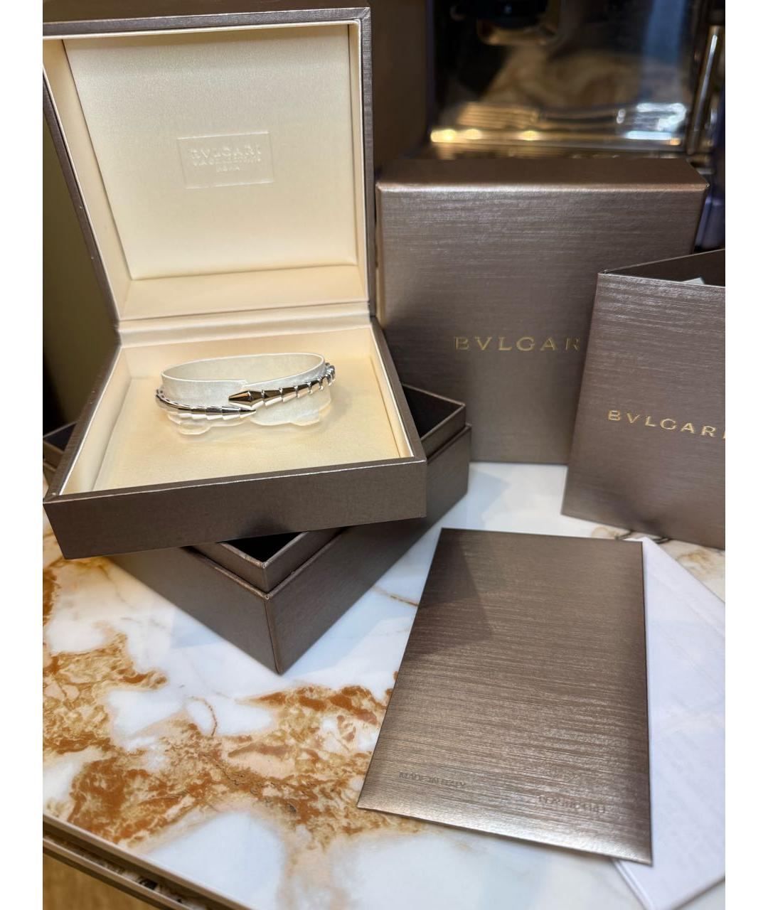 BVLGARI Серебрянный браслет из белого золота, фото 5