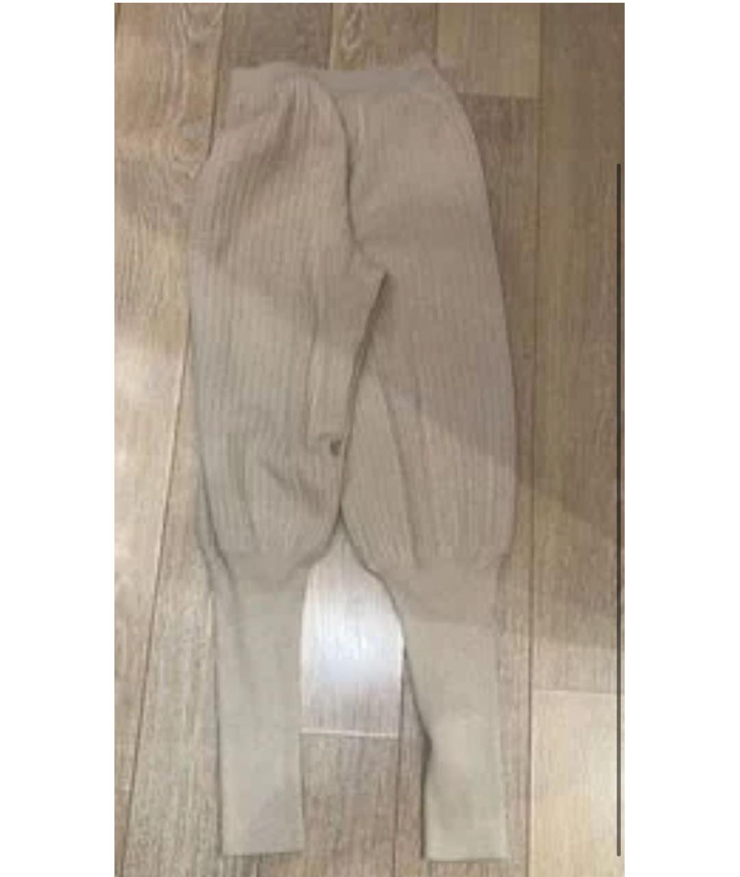 LORO PIANA Бежевые кашемировые леггинсы и велосипедки, фото 2