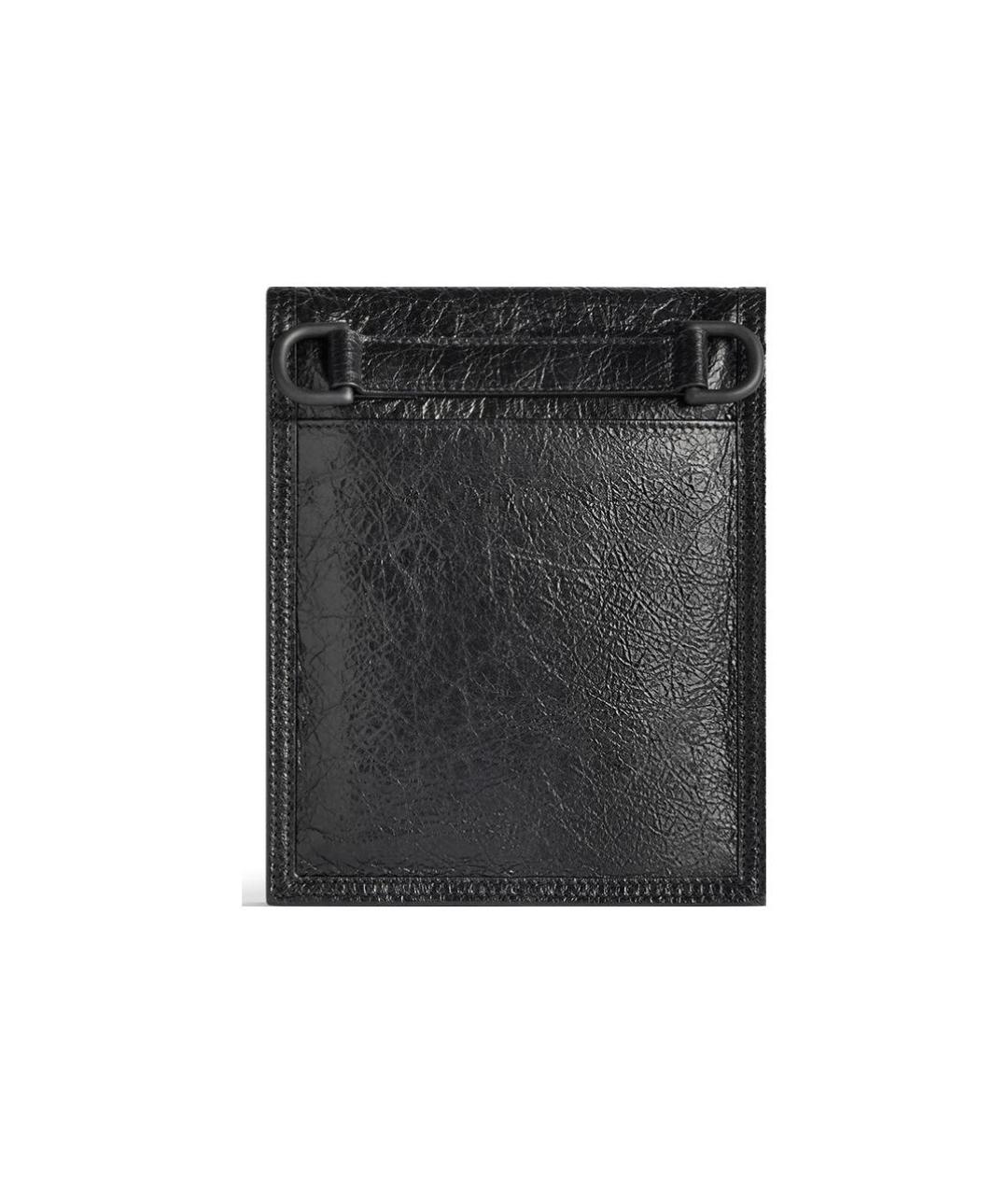 BALENCIAGA Черная кожаная папка для документов, фото 4