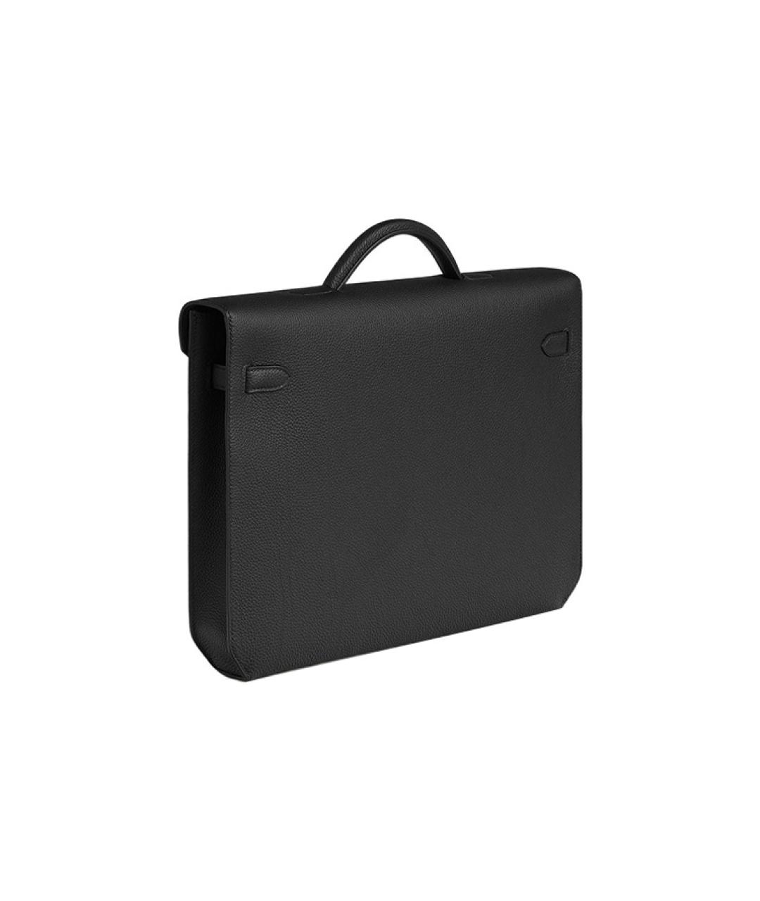 HERMES Черная кожаная сумка на плечо, фото 3