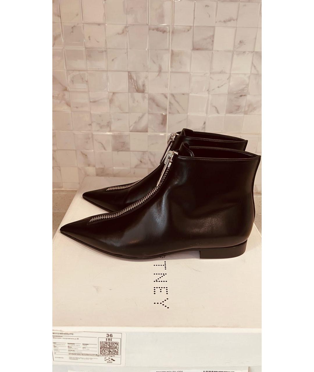 STELLA MCCARTNEY Черные кожаные полусапоги, фото 3