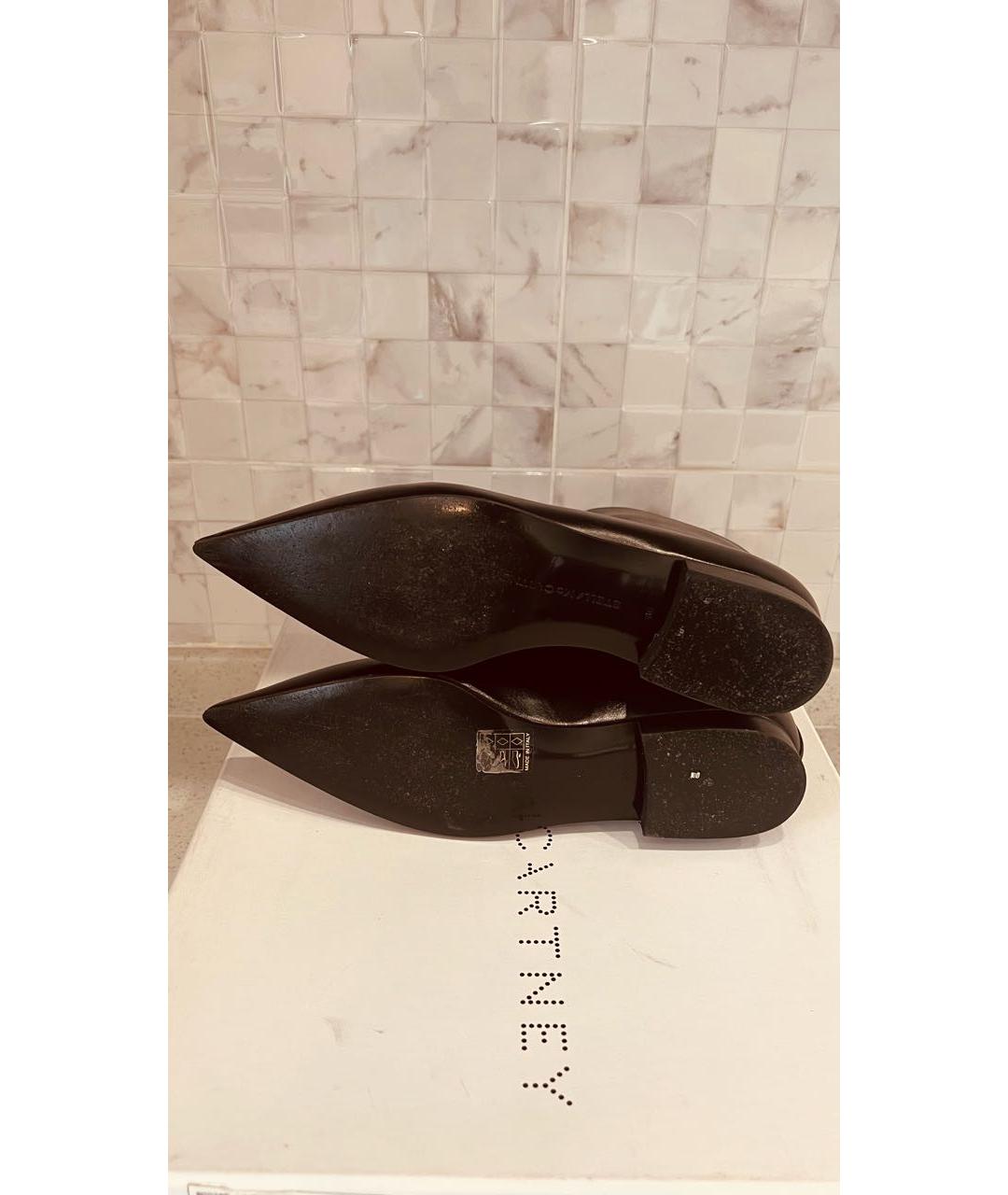 STELLA MCCARTNEY Черные кожаные полусапоги, фото 5