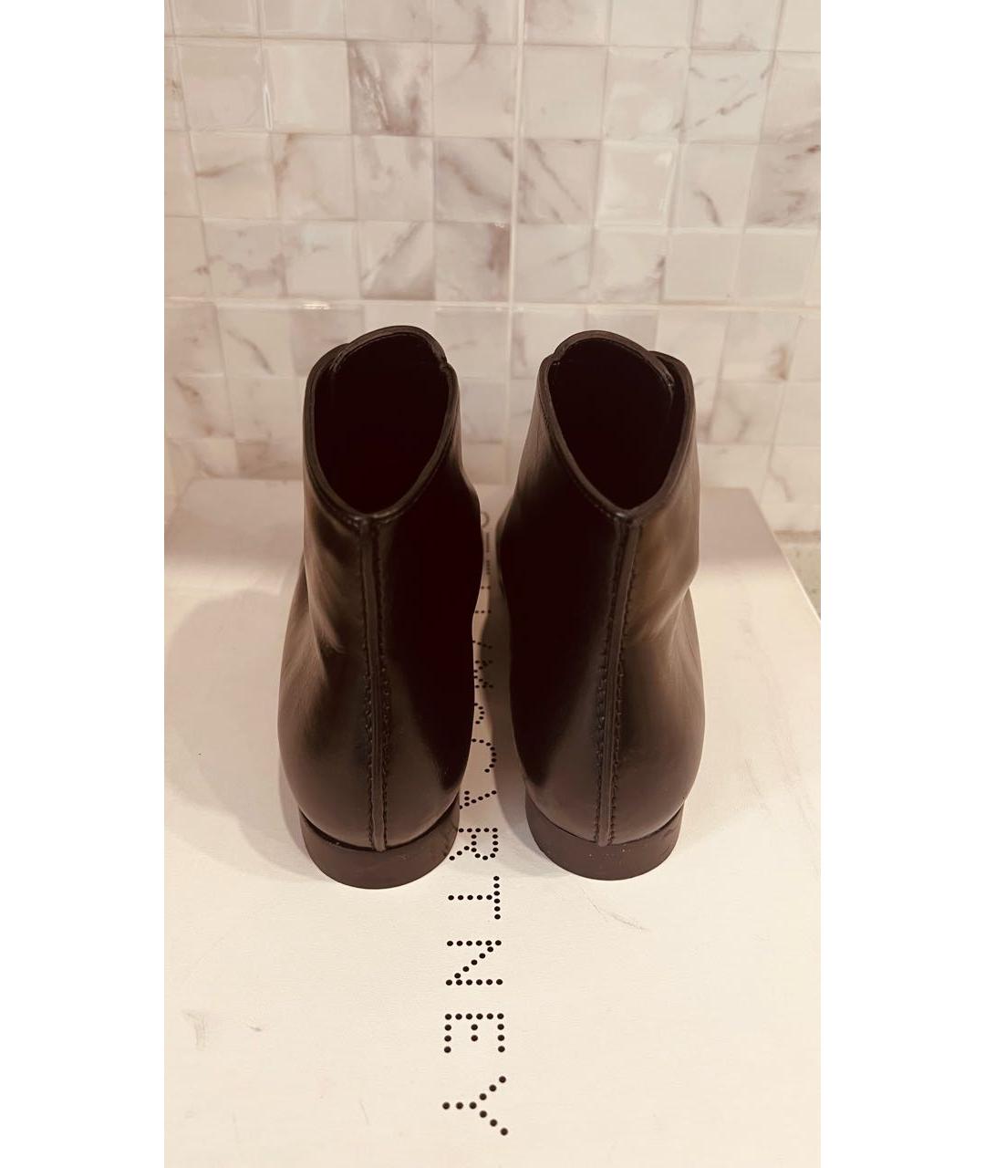 STELLA MCCARTNEY Черные кожаные полусапоги, фото 4