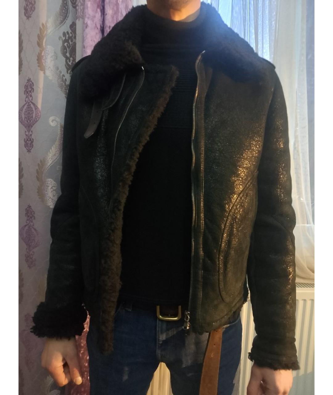 BURBERRY Черная кожаная дубленка/шуба, фото 9