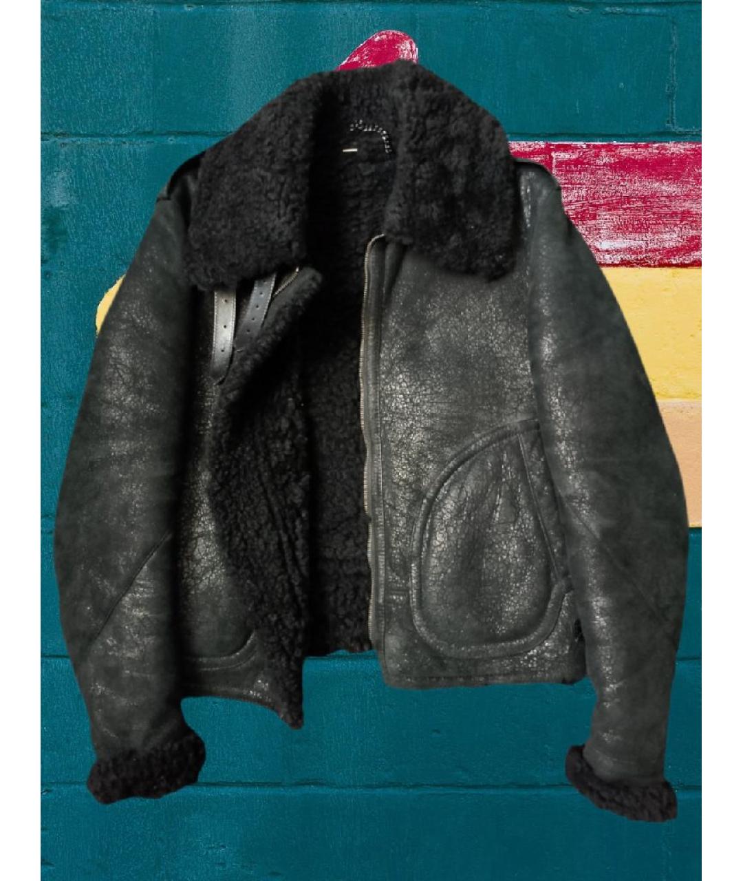 BURBERRY Черная кожаная дубленка/шуба, фото 10
