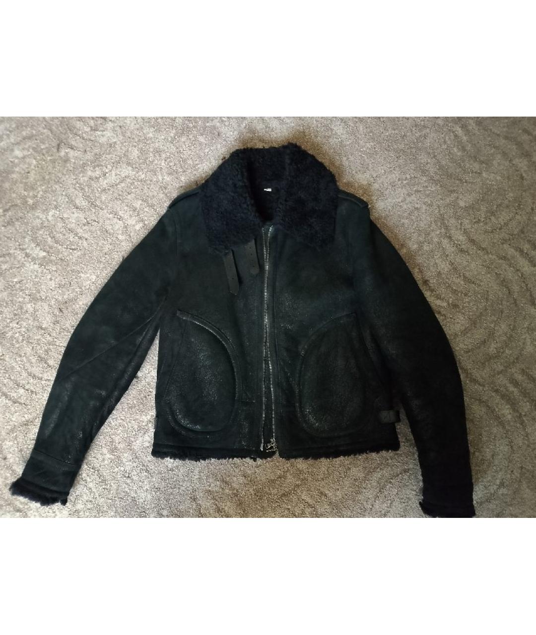 BURBERRY Черная кожаная дубленка/шуба, фото 6