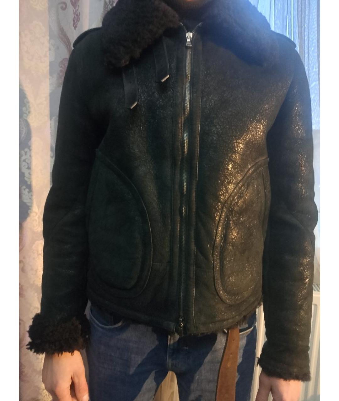 BURBERRY Черная кожаная дубленка/шуба, фото 5