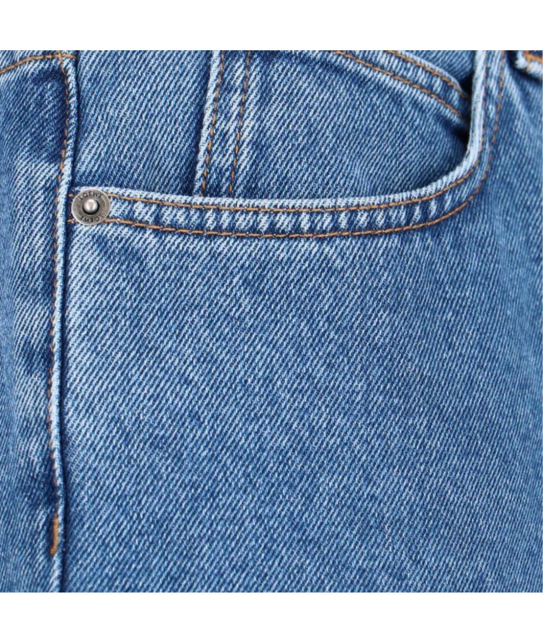 LOEWE Голубые хлопковые прямые джинсы, фото 4