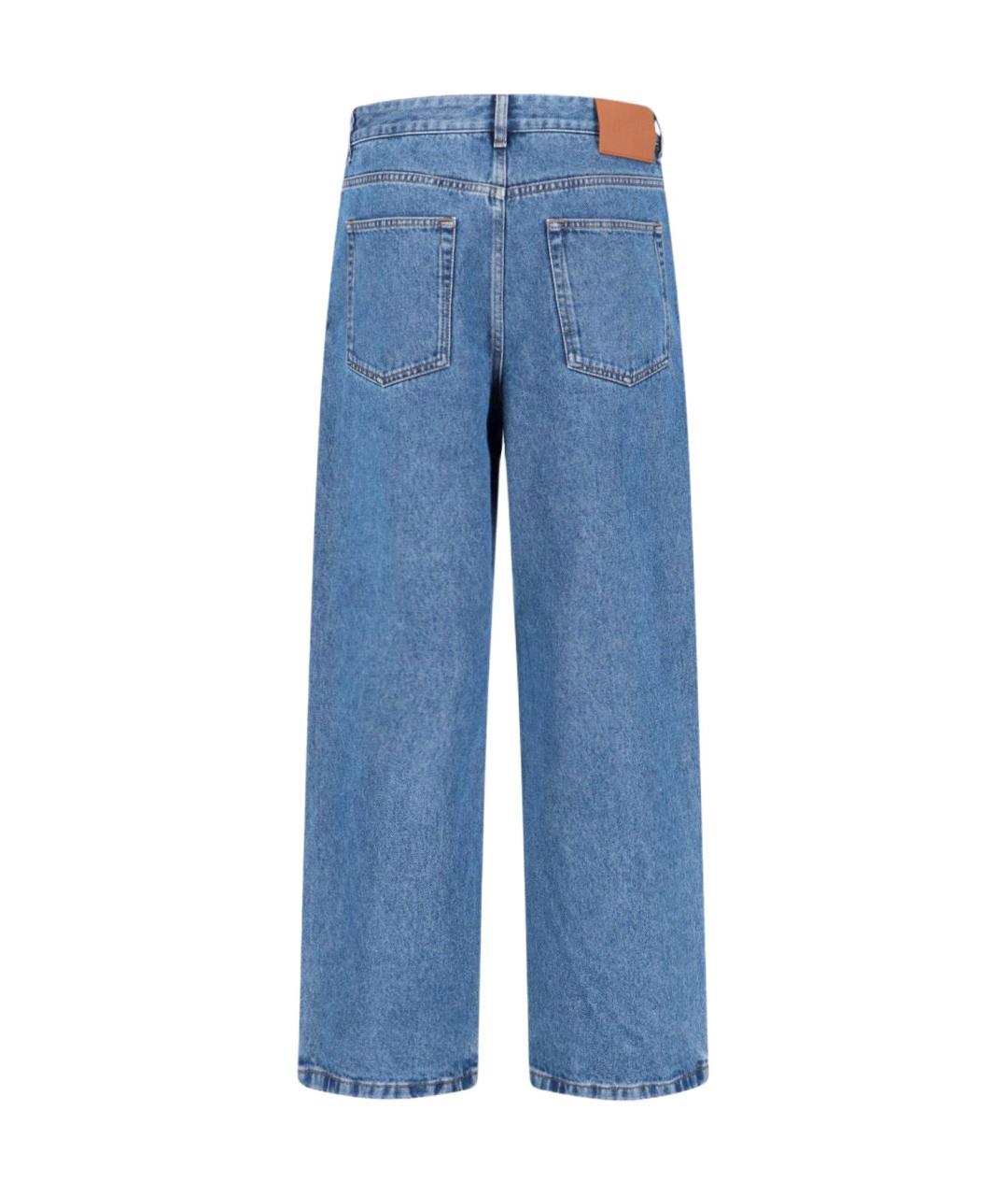 LOEWE Голубые хлопковые прямые джинсы, фото 2
