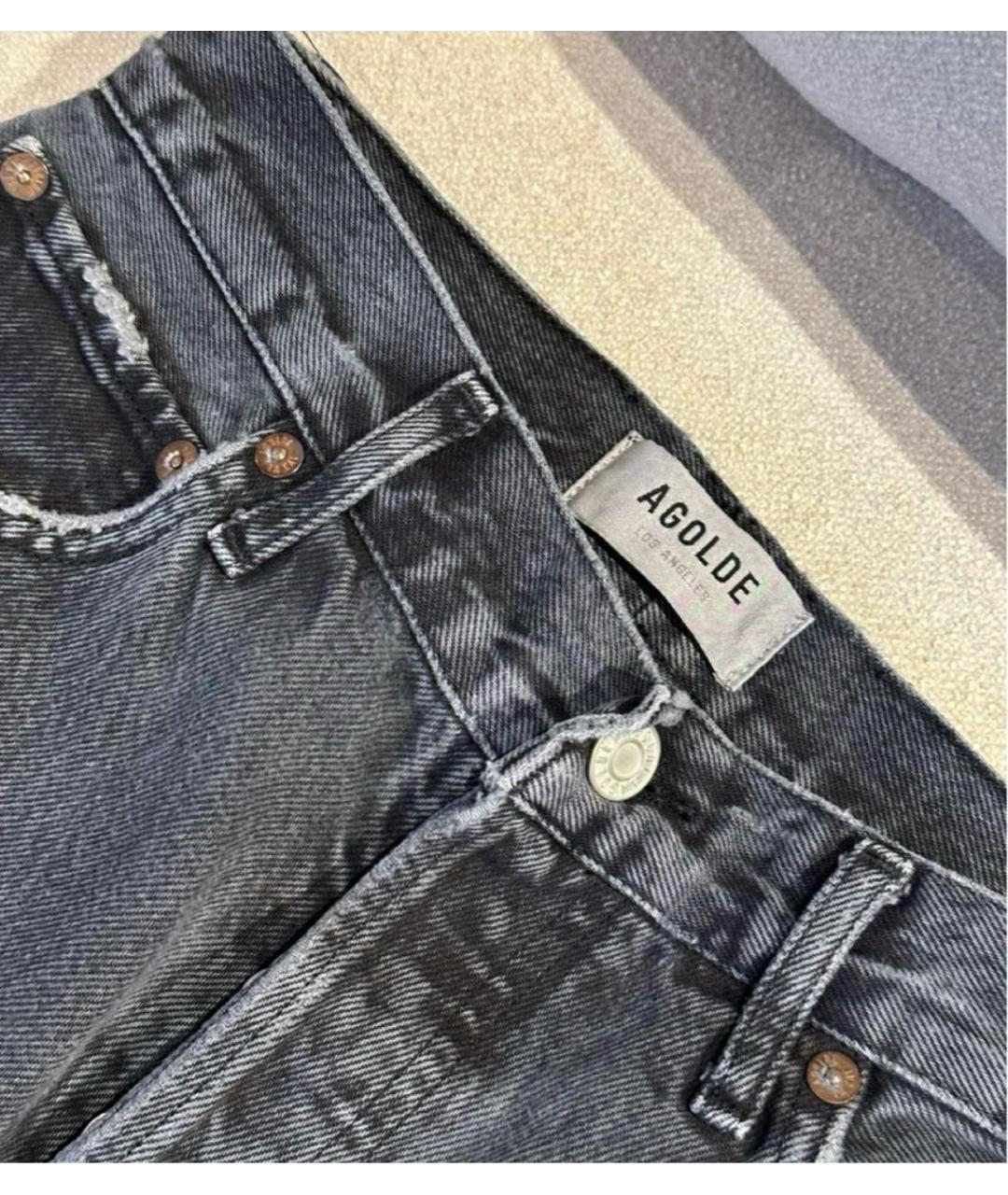 AGOLDE Черные хлопковые прямые джинсы, фото 4