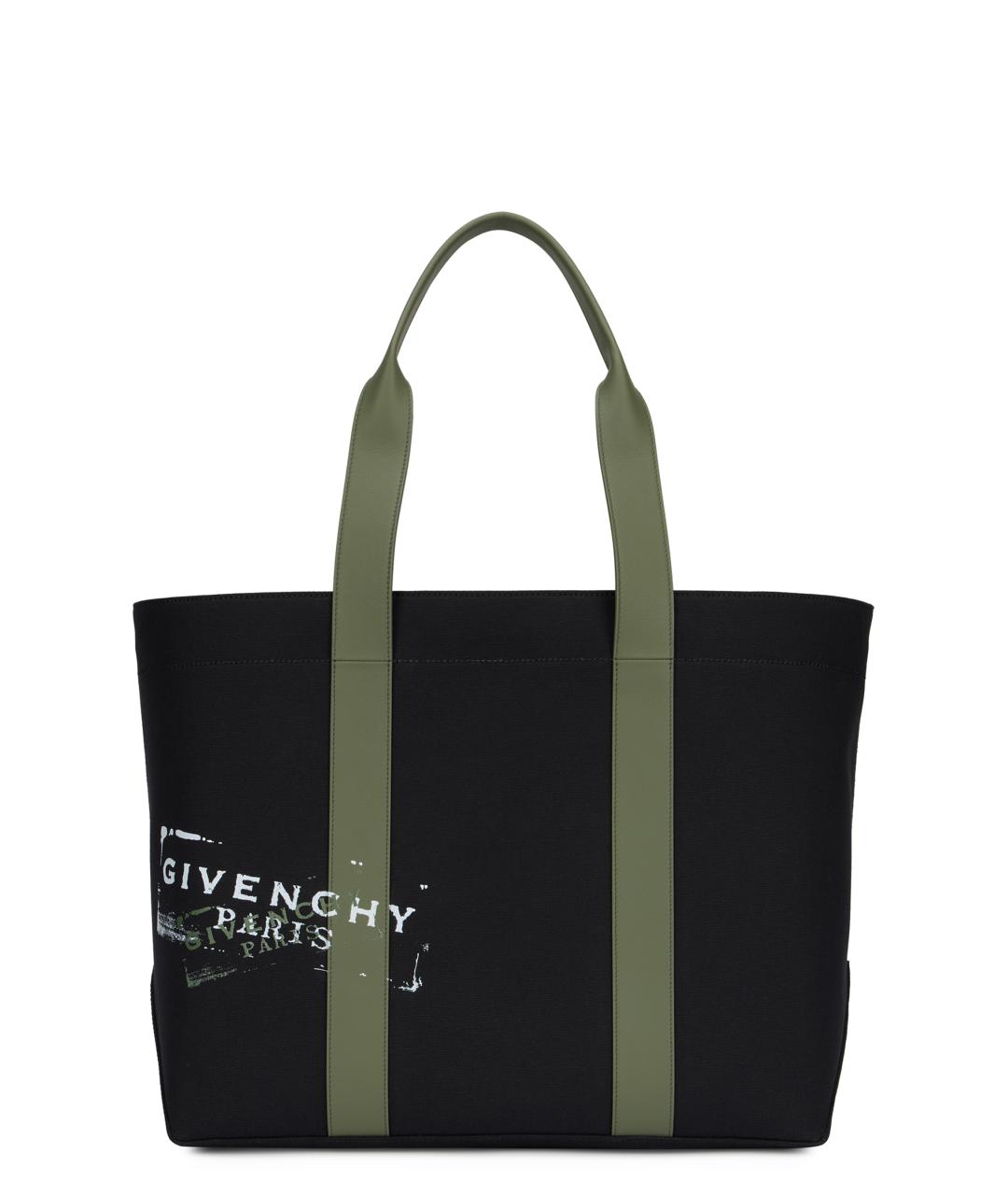 GIVENCHY Черная хлопковая сумка тоут, фото 1