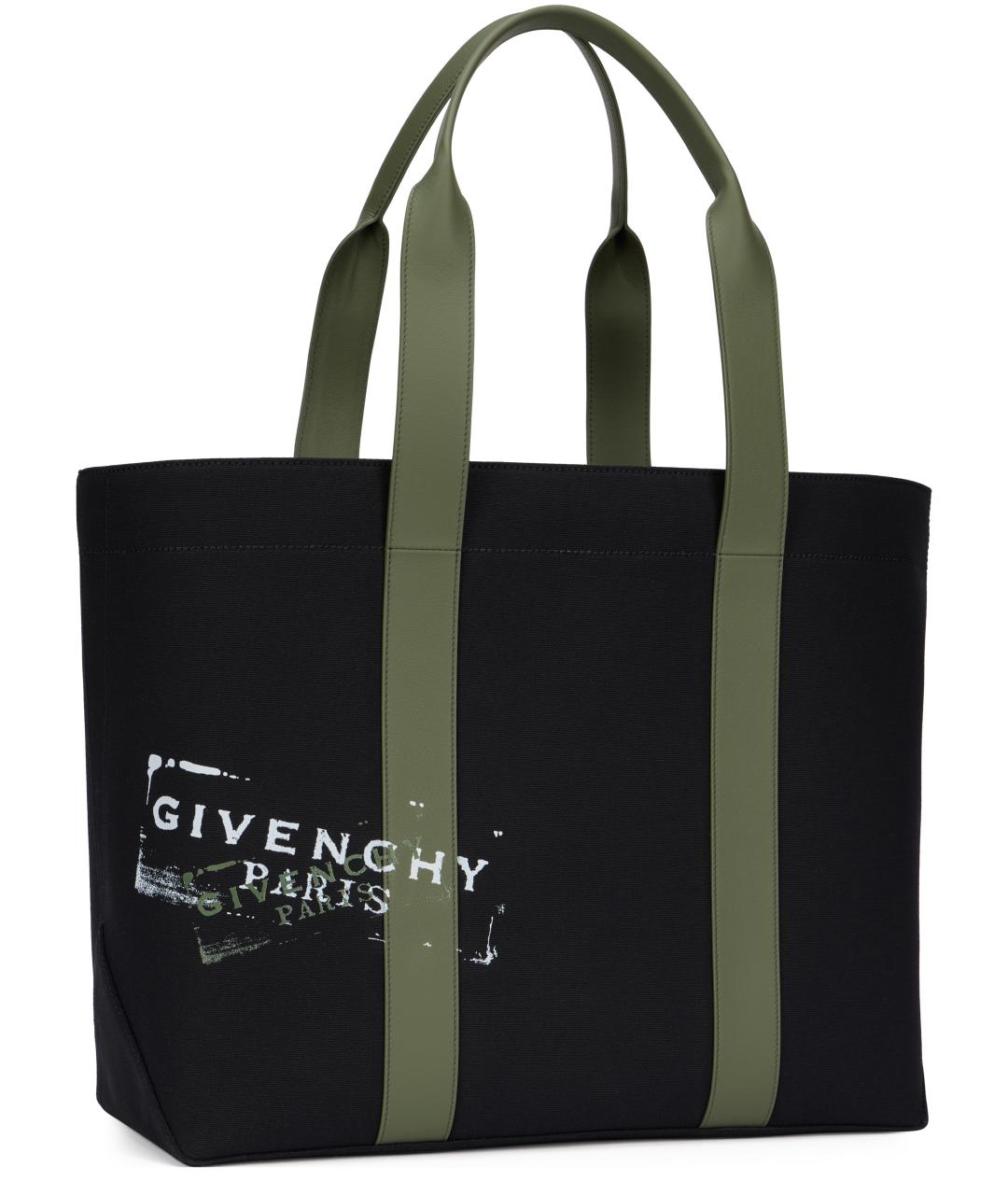 GIVENCHY Черная хлопковая сумка тоут, фото 3