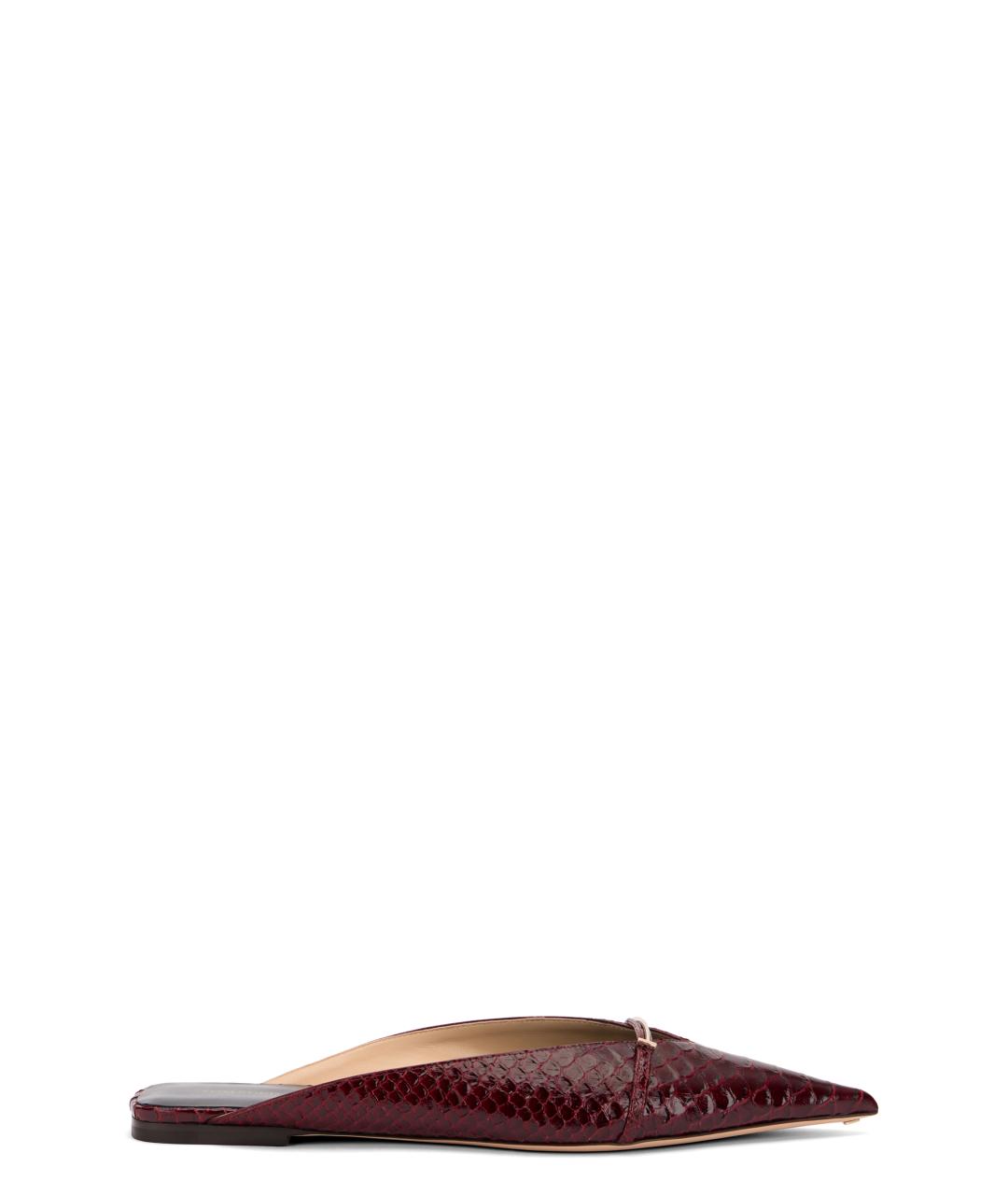 TOM FORD Бордовые кожаные мюли, фото 1