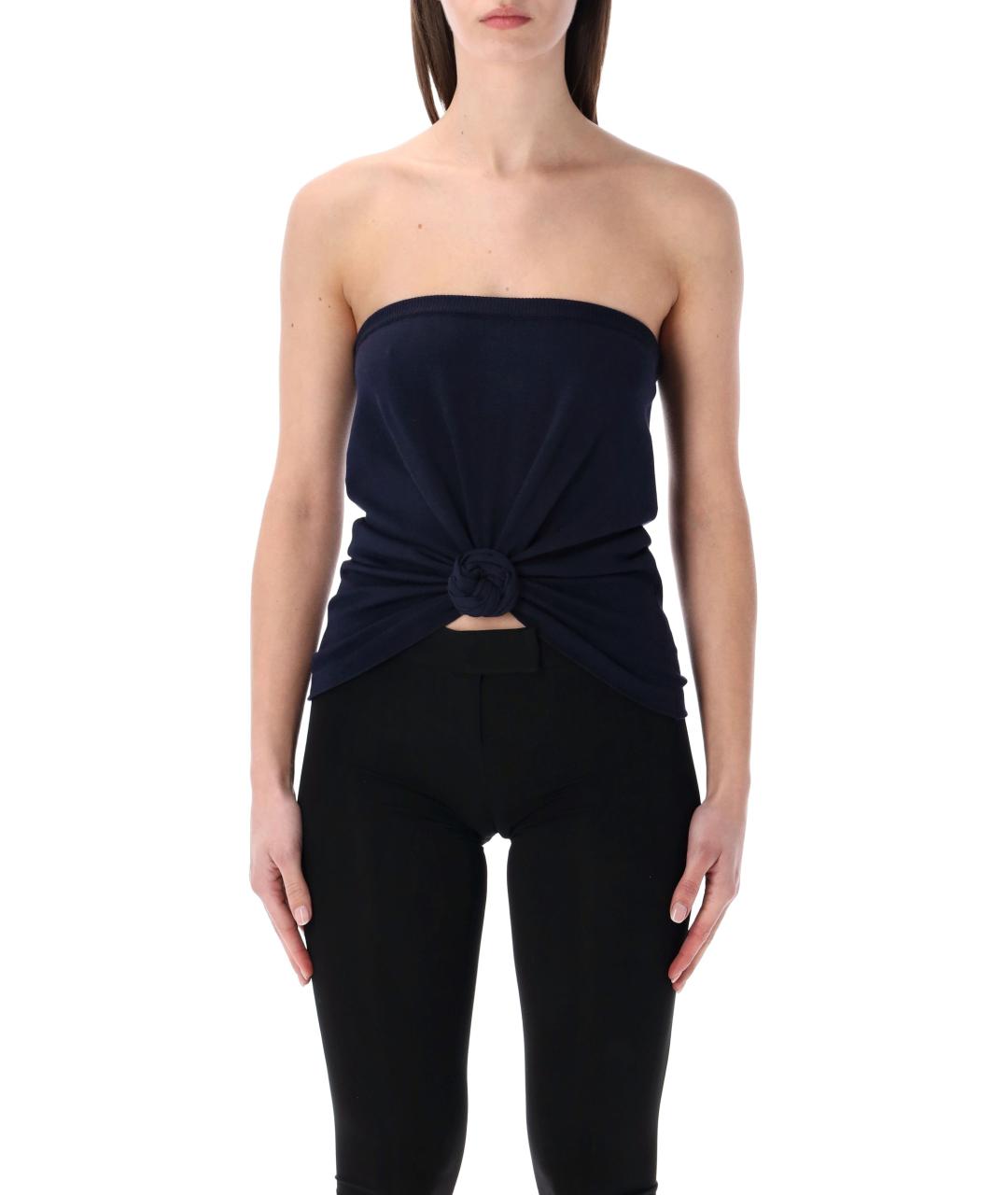 MAGDA BUTRYM Темно-синяя шерстяная майка, фото 1