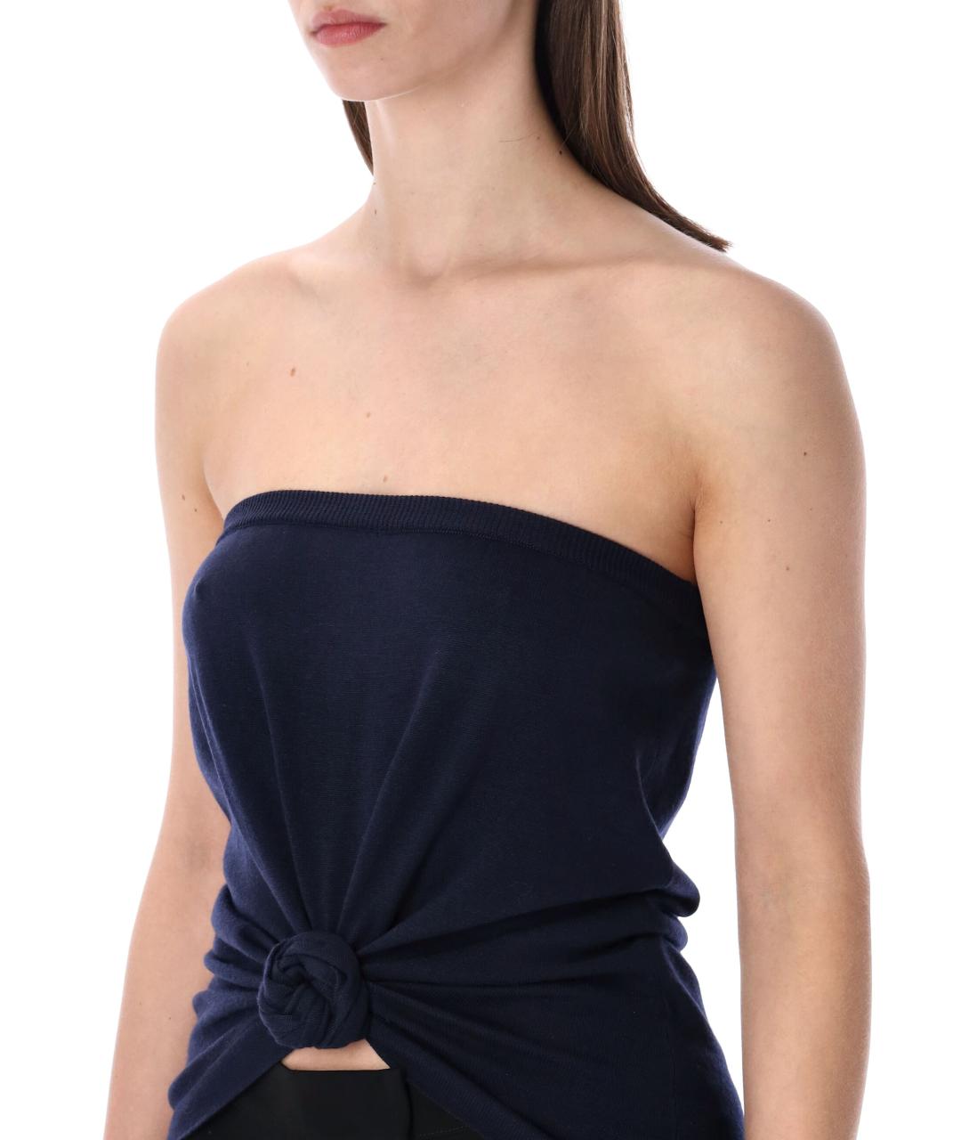 MAGDA BUTRYM Темно-синяя шерстяная майка, фото 3