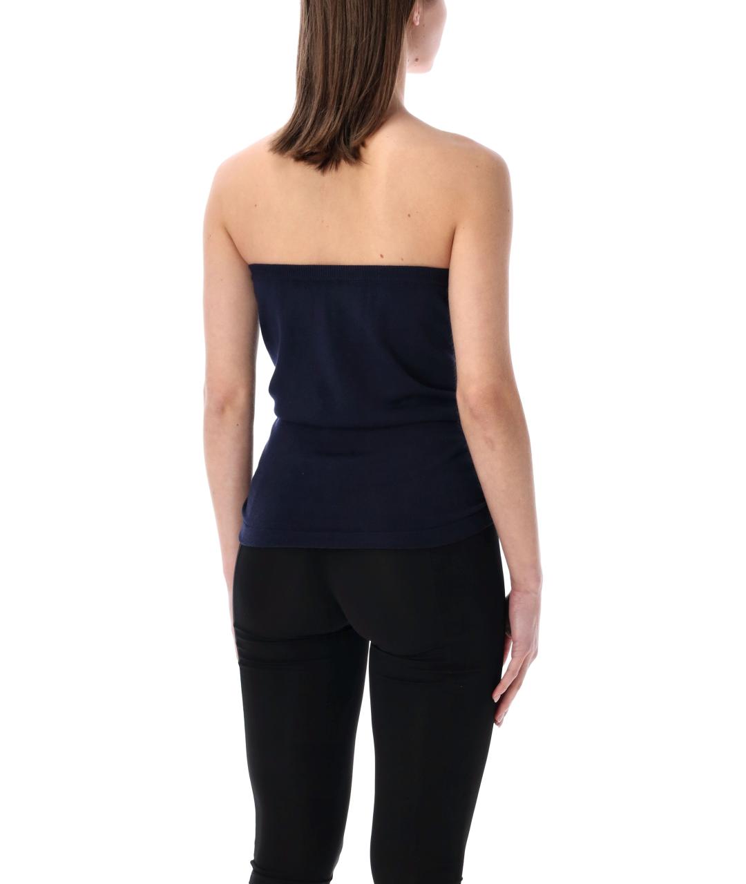 MAGDA BUTRYM Темно-синяя шерстяная майка, фото 2