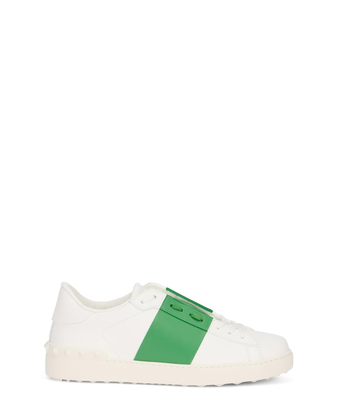 VALENTINO Белые кожаные низкие кроссовки / кеды, фото 1