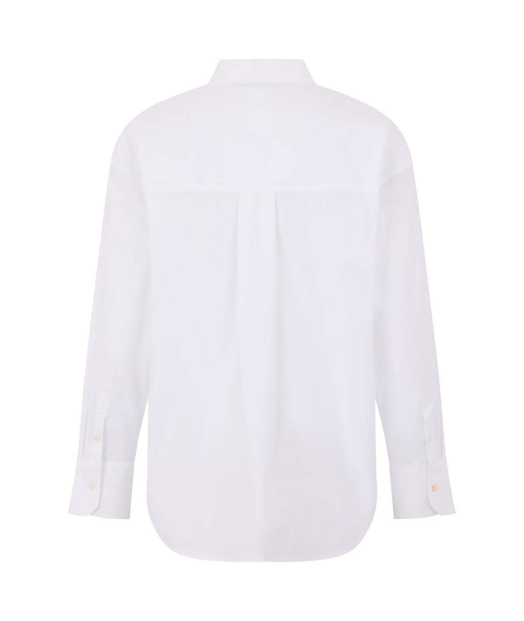 'S MAX MARA Белая хлопковая рубашка, фото 2